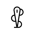 Minimalistyczny projekt logo dla krawcowej - Krawcowa Słowa Barbara Tworek - grafika Weronika Wolska