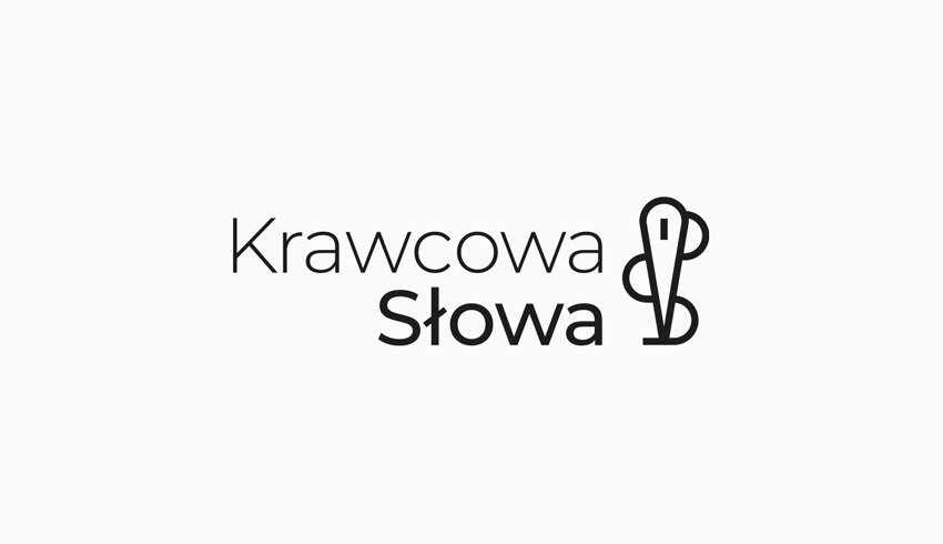 Projekt graficzny - minimalistyczne logo "Krawcowa Słowa".