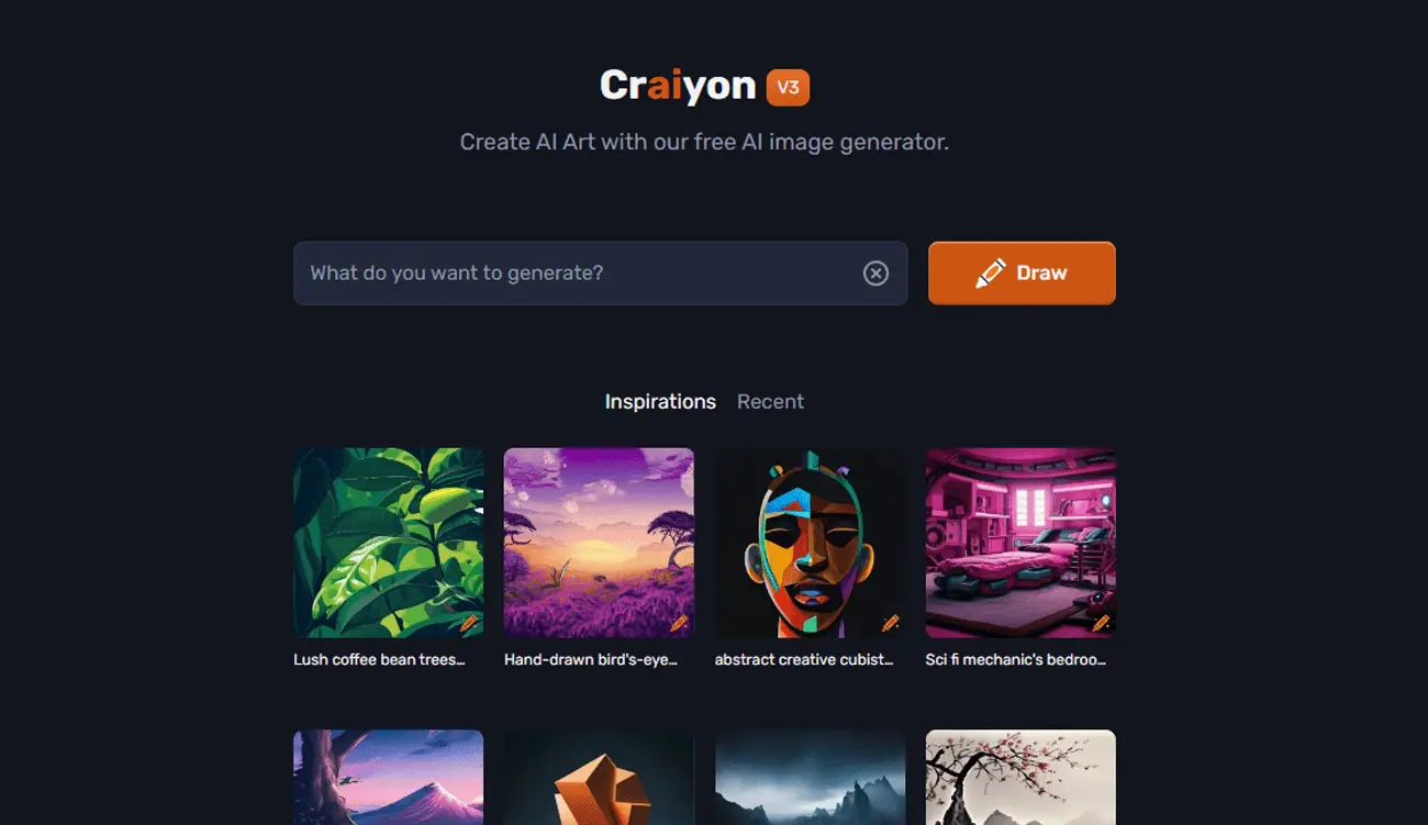 Craiyon - całkowicie darmowe narzędzie tworzące grafiki generowane przez AI.