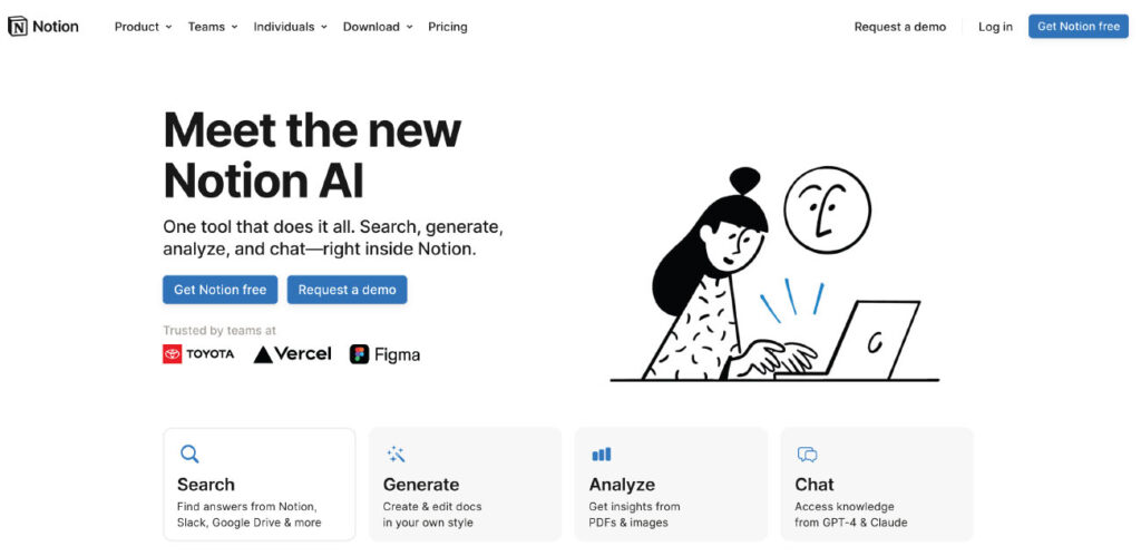 Aplikacje sztucznej inteligencji do zarządzania wiedzą i zwiększania produktywności – Notion AI, Microsoft Copilot, Evernote AI. Artykuł blogowy Weronika Wolska. Grafika, design, edukacja, kursy, Kurs Projektowania Graficznego w Akademii Projektowania, szkolenia.